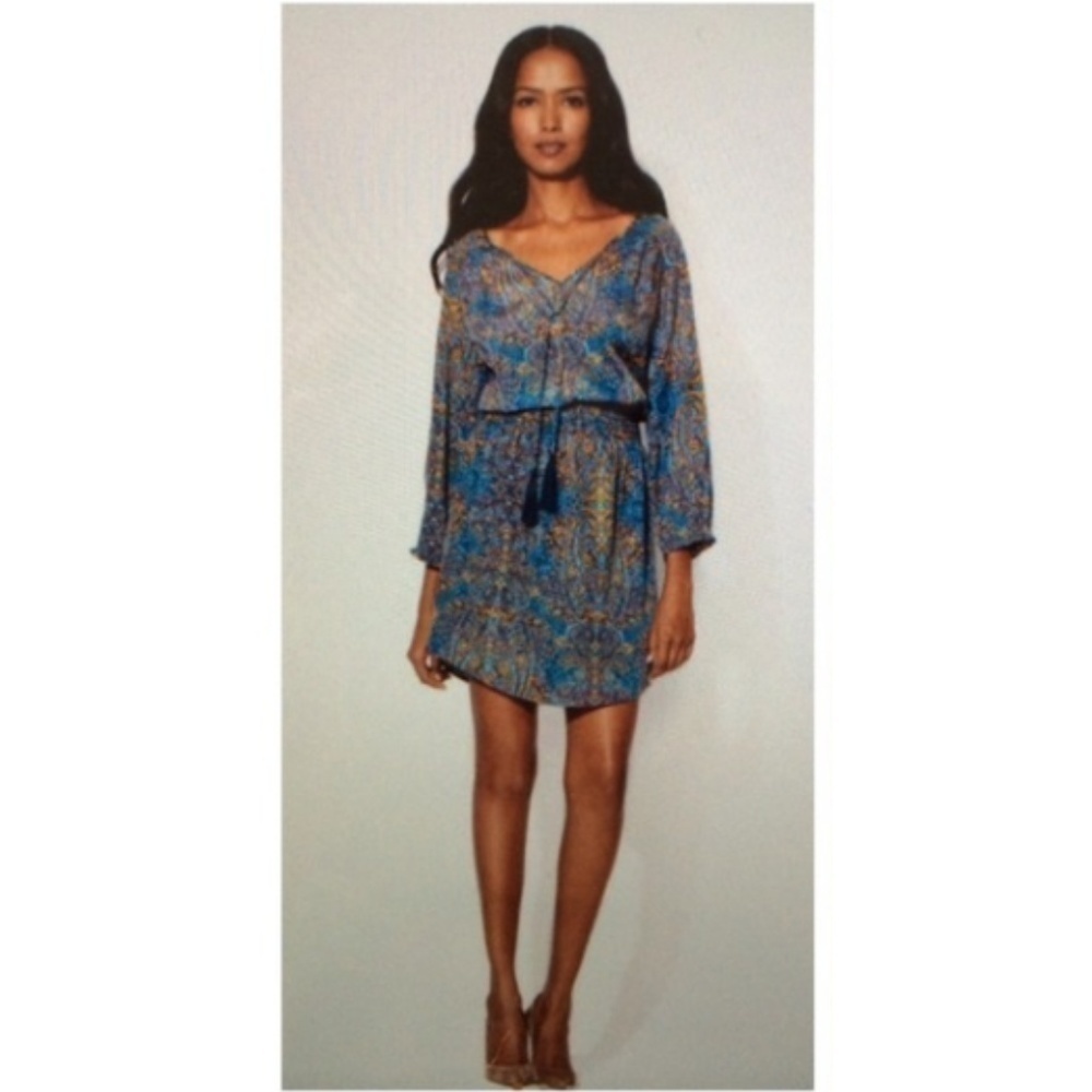 💕ALEX+ALEX💕 Long Sleeve Pattern Tassel Shirt Dress Large